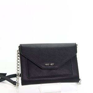 Nine West Black Pebble Pleather Aleksie Mini Cross